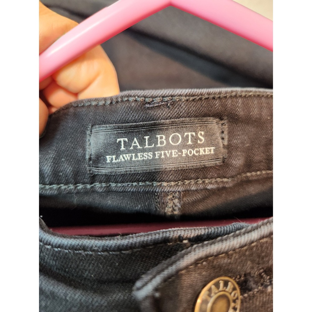 Talbots Flawless Five-Pocket Jeans Black High Rise Size 32x28‎ Stretch Denim - Picture 3 of 4